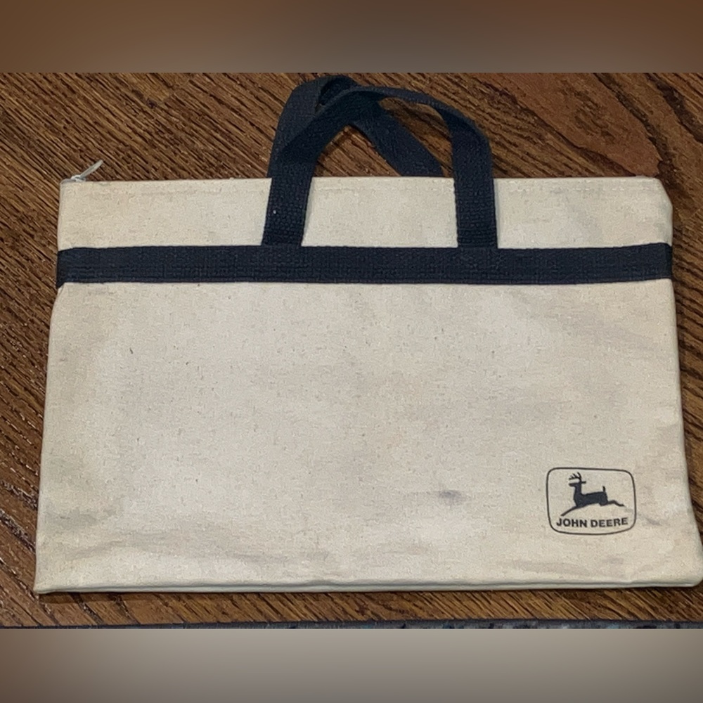 Vintage John Deere Tan Canvas Briefcase/Bag